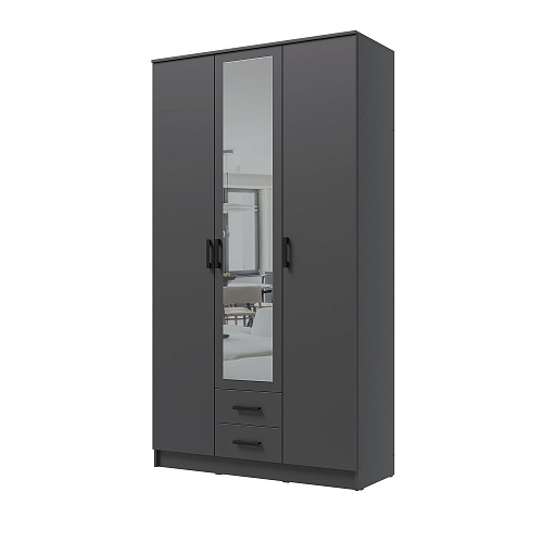 Шкаф Трио с зеркалом Графит