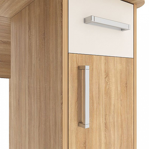 Стол компьютерный Лайт-1 дуб сонома/белый