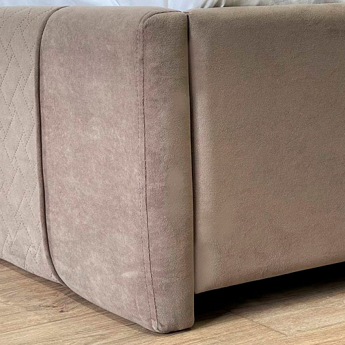 Кровать с подъемным механизмом Хлоя 120х200 латте (велюр)