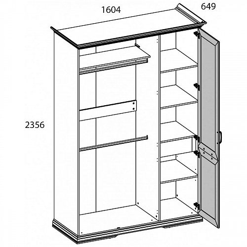 Шкаф SEVILLA 3DG/100 Белый