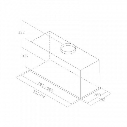 Встраиваемая вытяжка ELICA LANE SENSOR @ IX/A/52-PRF0188199A