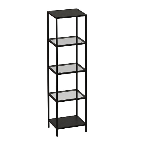 Стеллаж Нора 460 со стеклянными полками