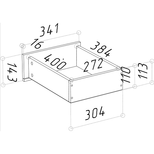 Шкаф НК FUN ШК-3Д Дуб вотан/Белый