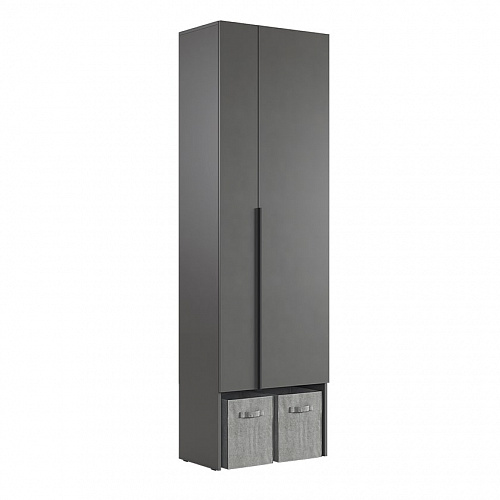 Шкаф двухдверный L600 Баско графит