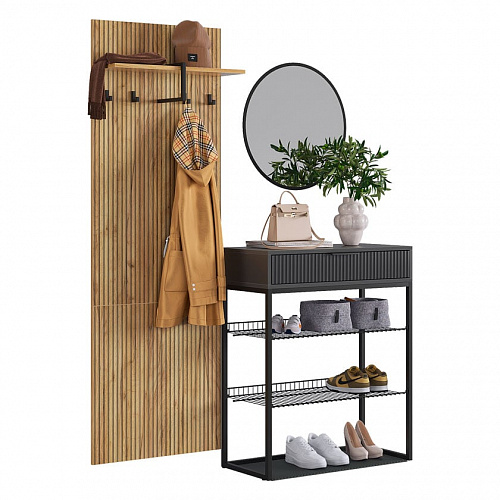 Прихожая К1 дуб крафт золотой/графит